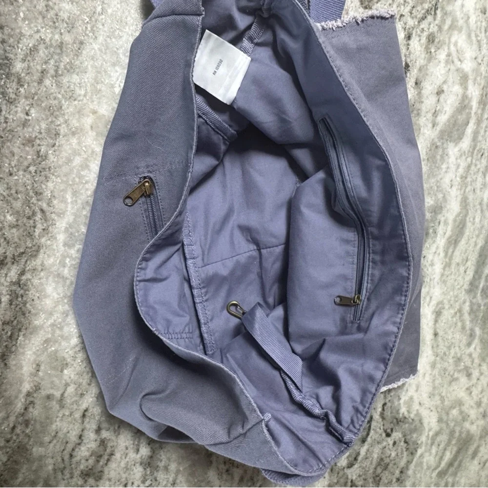 Authentic Pigment Detroit Messenger Bag Blue/Gray Cotton Crossbody Michigan